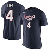Men's USA Basketball Stephen Curry Nike Blue Name & Number T-Shirt